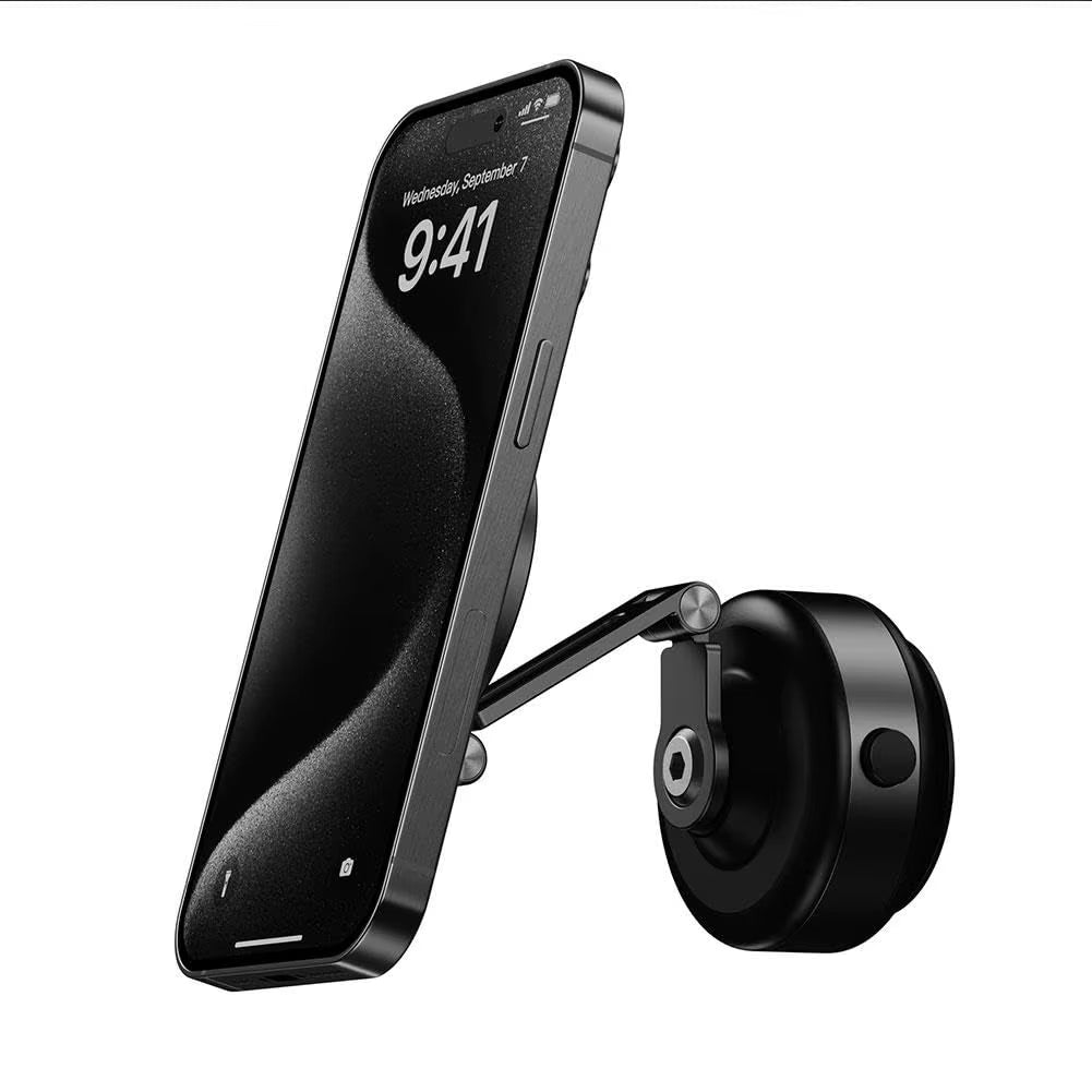 360° Adjustable Magnetic Phone Mount, Electric Suction Holder for Car/Gym/Mirror, Hands-Free, Compatible with 4.7”+ Smartphones